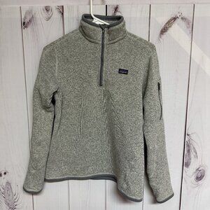 Patagonia W's Better Sweater 1/4-Zip Small Gray Fleece EUC